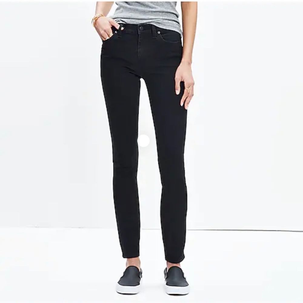 Madewell 9” High Rise Skinny Jeans Black Womens Size 35
